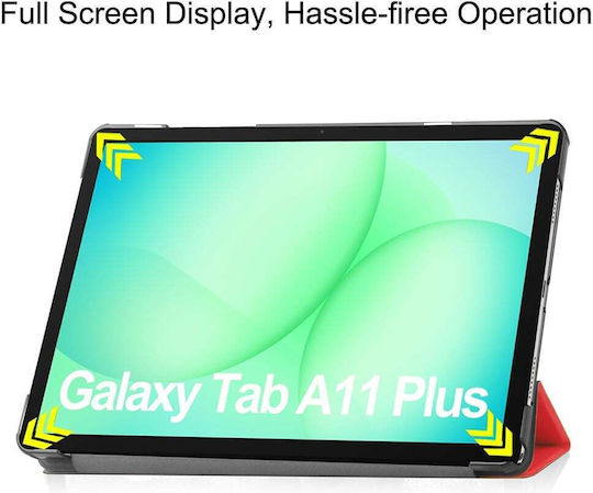 Techsuit Foldpro Husă Tip Carte Rotativă Roșie (Samsung Galaxy Tab A11 Plus, A9 Plus)