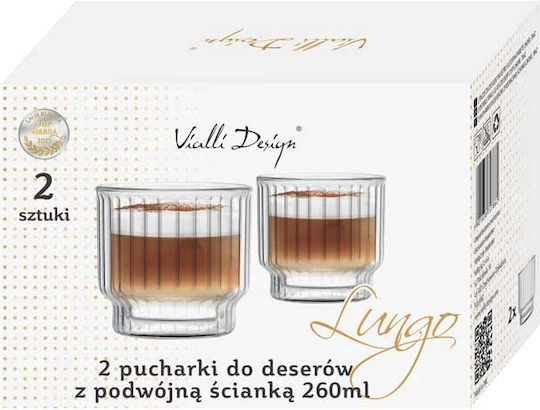 Vialli Design Комплект Чаши за Кафе / Freddo 260мл 2бр