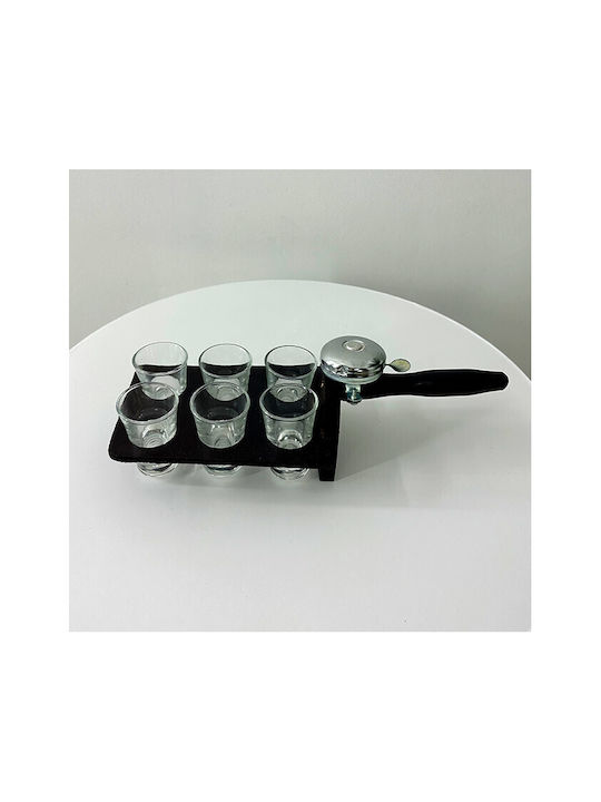 Velve Set de pahare din Sticlă în Culoarea Maro 30ml 6buc