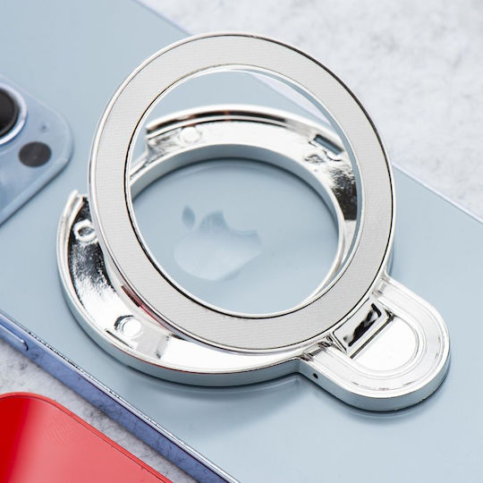 Phone Stand Circle Mirror Stick-on Silver Oem