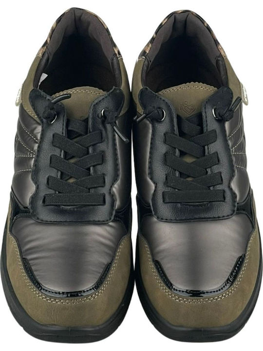 Γυναικεία Ανατομικά Sneakers Λαδί