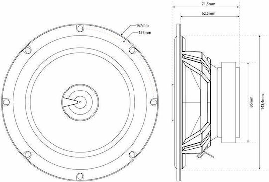 MTX Σετ Ηχεία Αυτοκινήτου 6.5" με 60W RMS (2 Δρόμων)