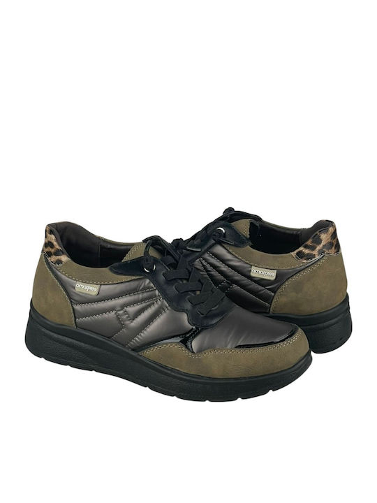 Γυναικεία Ανατομικά Sneakers Λαδί