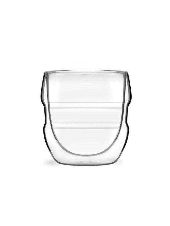 Vialli Design Κούπα Γυάλινη Καφέ 300ml (Προσωποποιημένο) 2τμχ