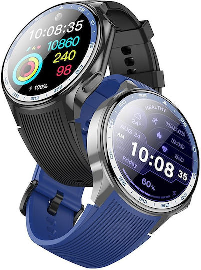 Hoco Y24 Aluminium 51mm Smartwatch with Heart Rate Monitor (Silver)