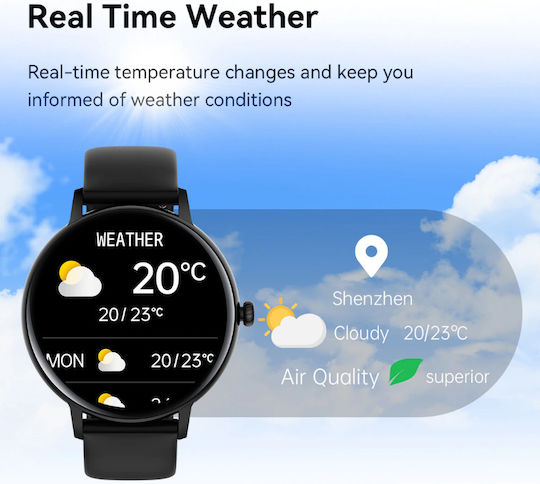 Xoxo Idealstore Brățară Fitness Smartwatch Ecran Tactil Complet Ips Apeluri Bluetooth Notificări Monitorizare Ritm Cardiac Oxigen în Sânge Somn Muzică Ip67 Multi-sport Asistent Vocal Android-ios Baterie de Lungă Durată Ediția Neagră