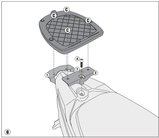Luggage Rack Kymco Agility 16+ 2014 Kr6106 Kappa