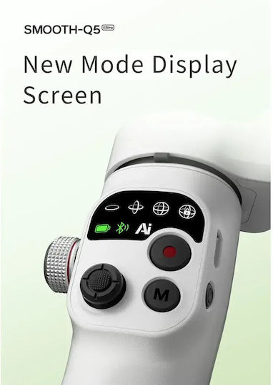 Zhiyun Smooth Q5 Ultra Standard Phone Gimbal with 3 Axis Stabilization and 13.5 Operating Hours Gray