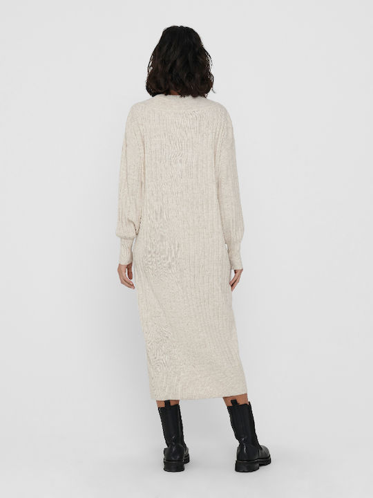 New Tessa Midi Knitted Dress Pumice Stone