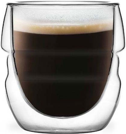 Vialli Design Set Tassen Kaffee aus Porzellan Braun 70ml 2Stück