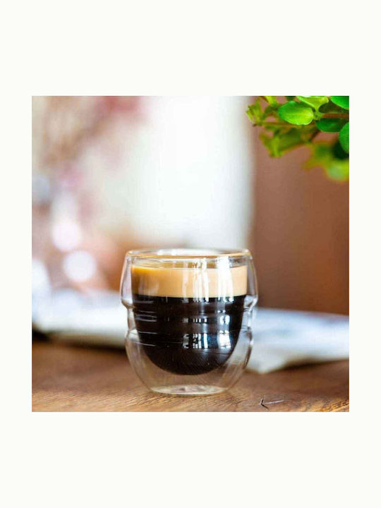 Vialli Design Σετ Φλιτζάνια Καφέ από Πορσελάνη Καφέ 70ml 2τμχ