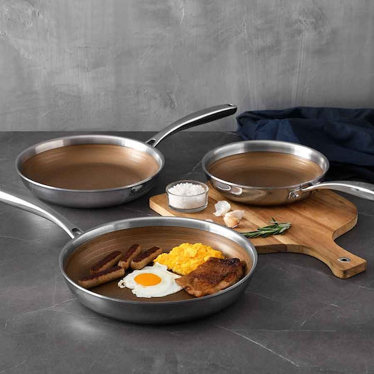 MasterPro Pan aus Edelstahl mit Antihaftbeschichtung 20cm
