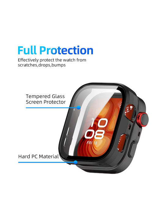 Techsuit Defense360 Pro Plastic Case with Glass in Transparent color for Huawei Watch Fit 4 Pro