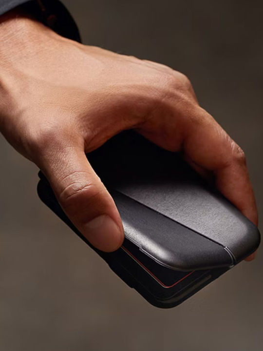 Flip Case Leather Men's Wallet Classic with RFID Black
