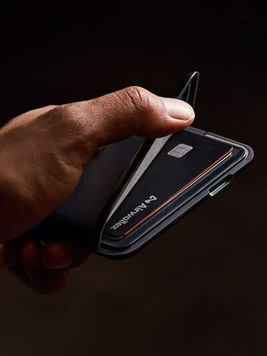 Flip Case Leather Men's Wallet Classic with RFID Black