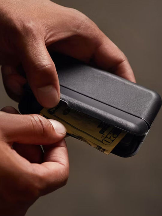 Flip Case Leather Men's Wallet Classic with RFID Black