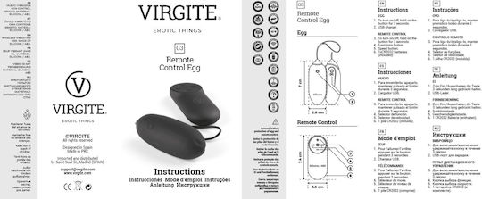 Virgite Mini Δονητής Egg 7cm Μπλε