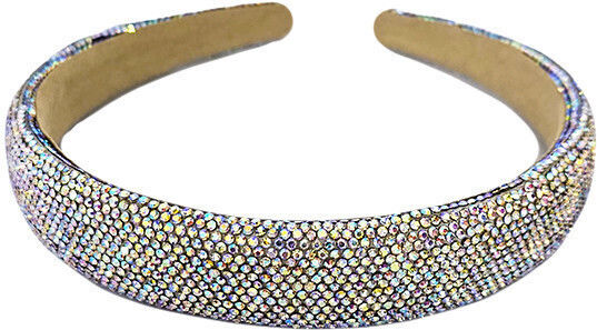 Medelina Puffy Headband Inlaid Stones Multicolor