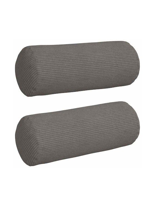 vidaXL Sofa-Kissen aus Samt Light Gray 2Stück 15x40cm.