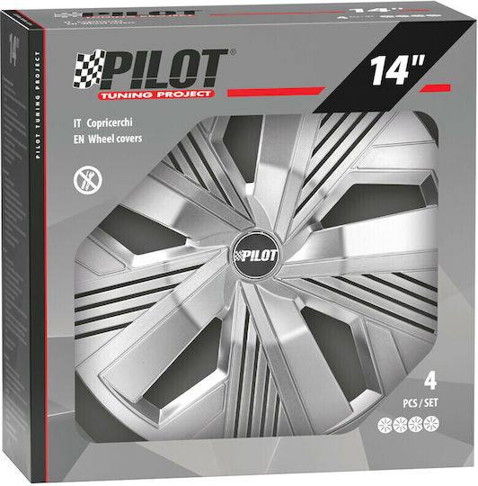 Lampa Car Hubcap Set 14" 4pcs Silver