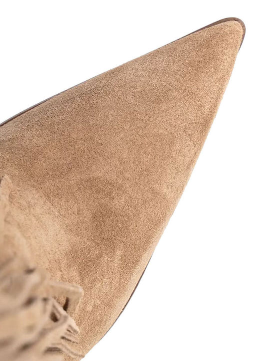 Women's Boots Heeled Beige