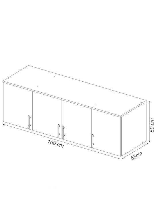 Loft Πατάρι Ντουλάπας από Μοριοσανίδα 50x160cm 000942 Loft Πατάρι Ντουλάπας από Μοριοσανίδα 50x160cm 000942