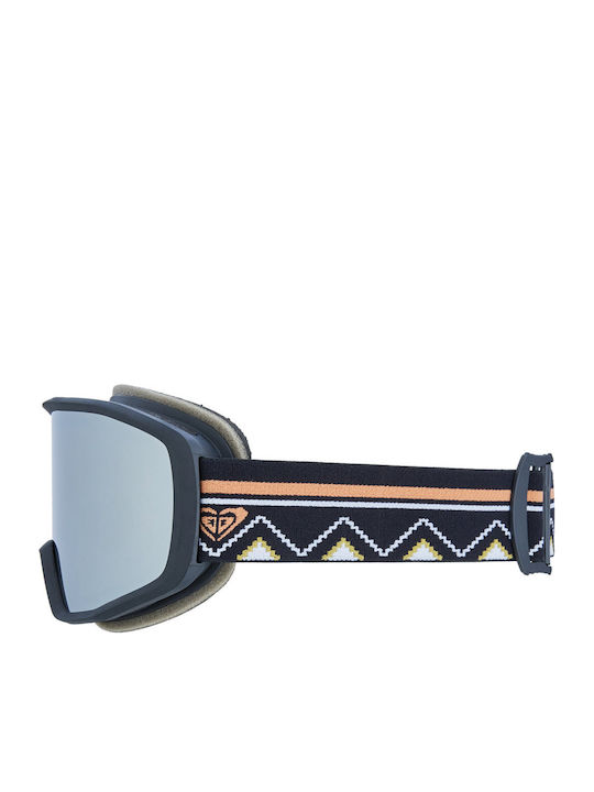 Roxy Izzy ERJTG03242 KYH0 Ski & Snowboard Goggles Adults Black with Mirror Lens / Polarized in Black Color