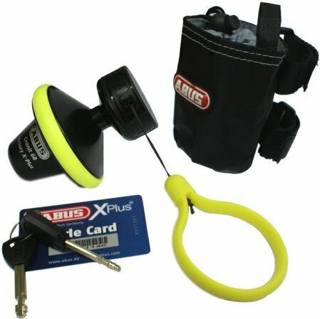 Abus Granit Victory X Plus Roll Up 68 Motorcycle Disc Brake Lock in Yellow