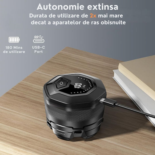Invincio Rotativ Aparat de Ras Electric Față / Corp Reîncărcabil