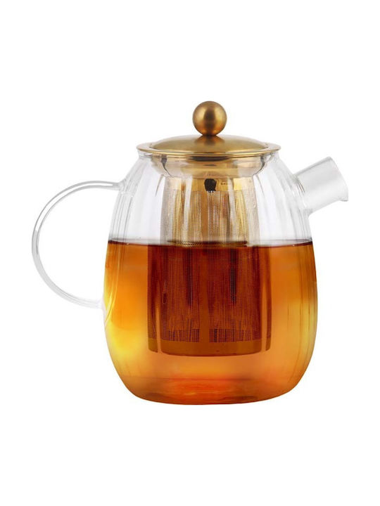 Vialli Design Τσαγιέρα Γυάλινη Γκρι 1000ml