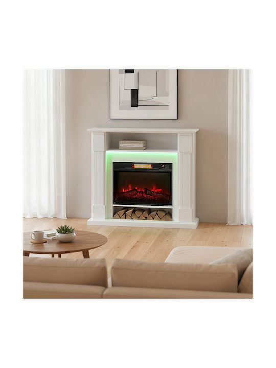 HomCom Επιδαπέδιο Ηλεκτρικό Τζάκι 1800W 105x27cm