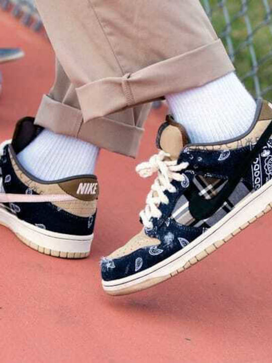 SB Dunk Low Travis Scott Herren Sneakers Lack / Black / Parachute Beige / Petra Brown