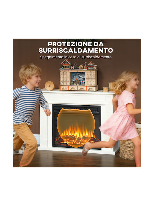 HomCom Επιδαπέδιο Ηλεκτρικό Τζάκι 2000W 98x23.5cm