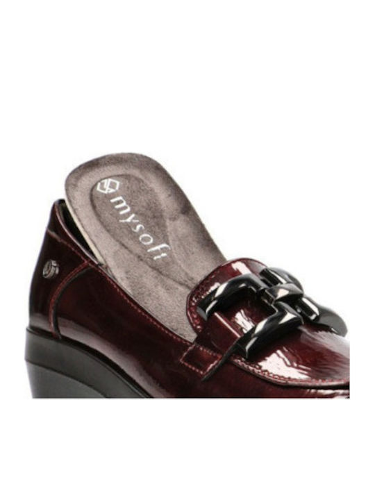 Damen Loafers in Burgundisch Farbe