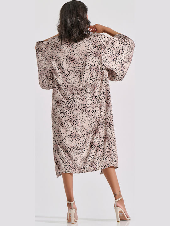 Milena by Paris Χειμερινή Γυναικεία Ρόμπα Animal Print