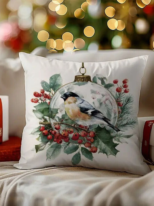 By Queen Limited Festive Edition Μαξιλαροθήκη Bird Ornament Design 45x45εκ