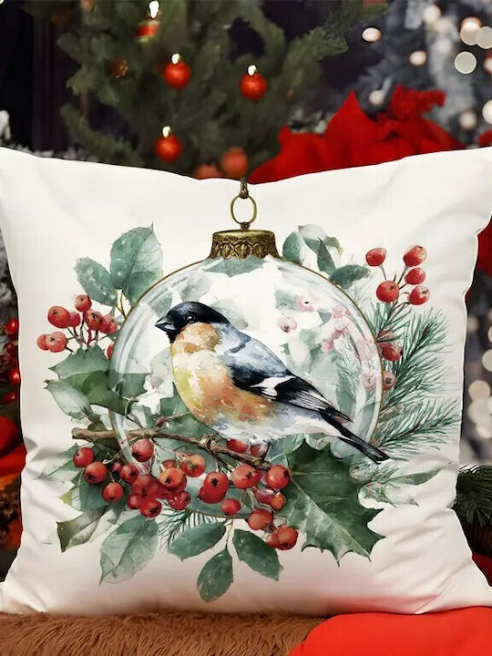 By Queen Limited Festive Edition Μαξιλαροθήκη Bird Ornament Design 45x45εκ