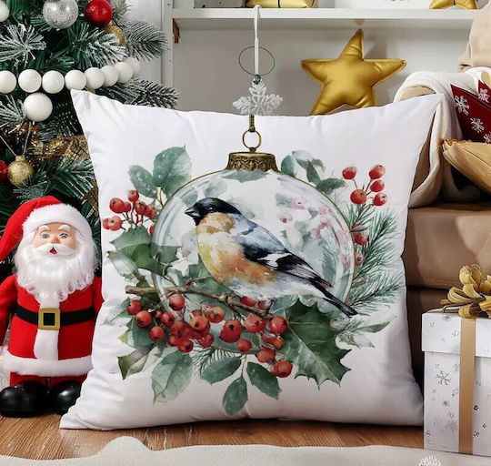 By Queen Limited Festive Edition Pillow Case Bird Ornament Design 45x45cm