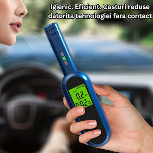 Invincio Safe Testeur De Alcool Digital De Precizie Portabil Fără Contact Precizie +/-0.01%bac Ușor Compact Fără Necesitatea Muștiucului Ideal Pentru Testări Frecvente Rapide Pentru Mulți Oameni Afișaj Rapid Utilizare Intuitivă Albastru