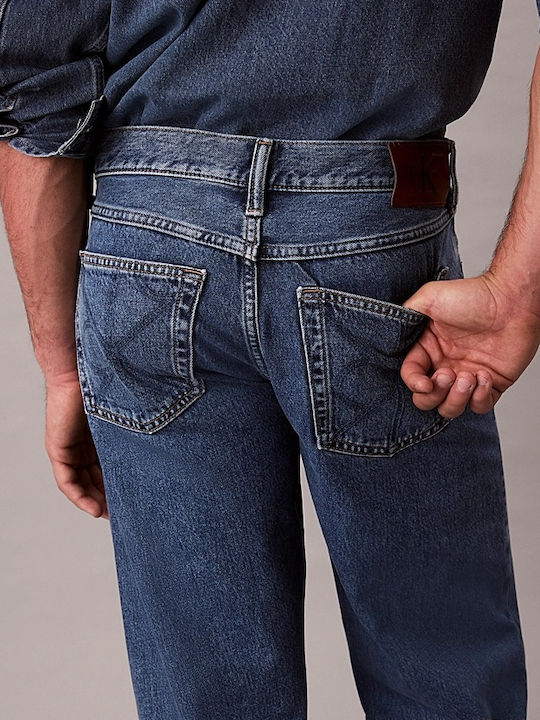 90's Men's Jeans Pants with Regular Straight Fit Blue