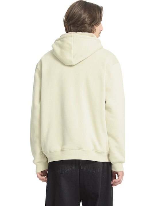 Single Stone Ανδρική Ζακέτα με Κουκούλα Light Beige