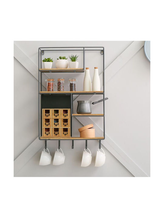 Relaxdays Caseta Pentru Ceai / Cafea Cu Capac Din Lemn Maro 29x11.5x30cm