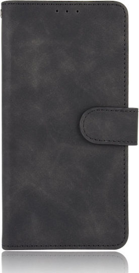 Wallet Piele / Piele artificială / Silicon Negru (TCL 20 SE)