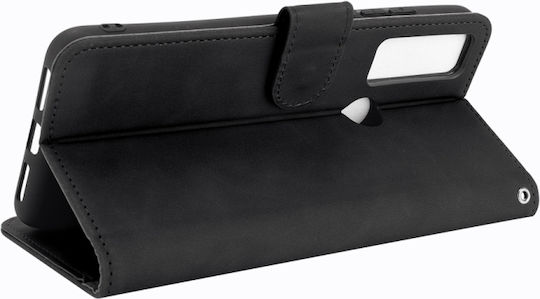 Wallet Piele / Piele artificială / Silicon Negru (TCL 20 SE)