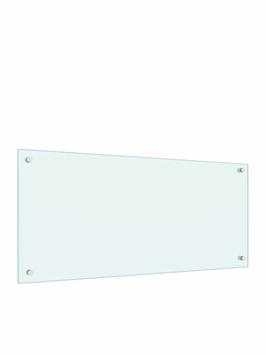 Kitchen Back Panel 2 Pieces White 90 x 40 cm Tempered Glass 3415419 White