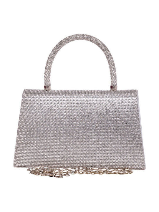 Γυναικείο Clutch Ασημί