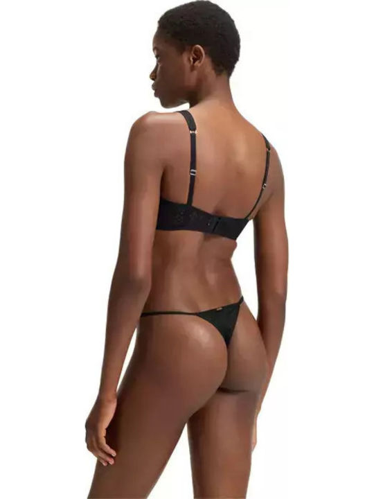 Γυναικείο String με Δαντέλα Black
