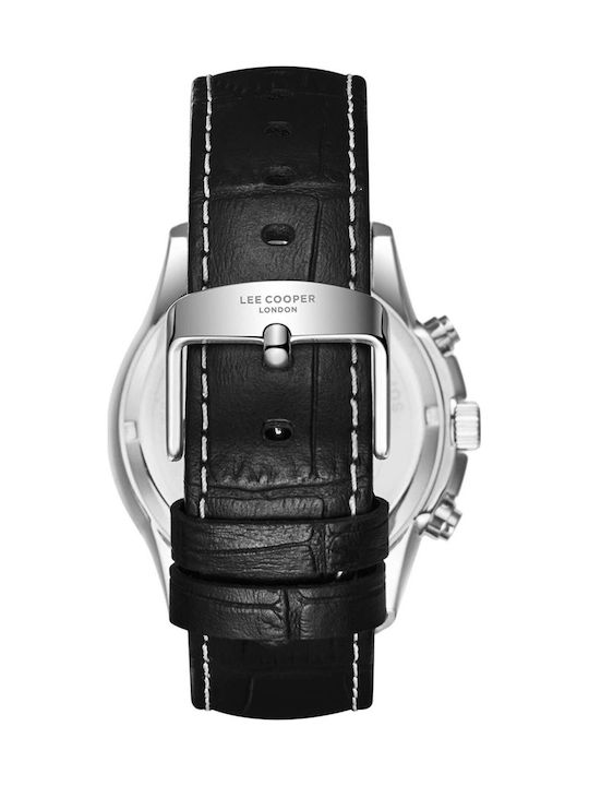 Lee Cooper Men's Watch Chronograph Battery with Black Leather Strap