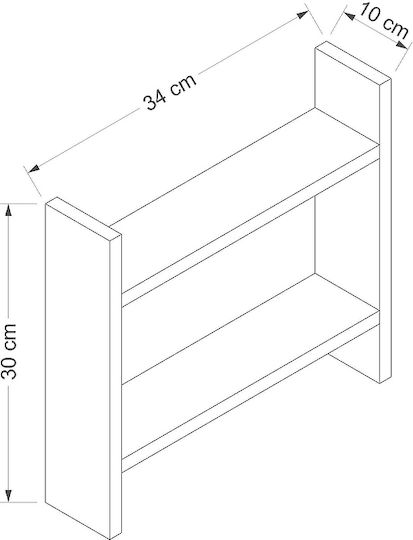 Megapap Rack de bucătărie 30x10x34cm