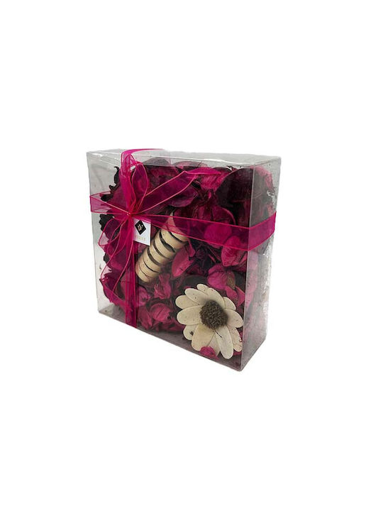 Aranjament Floral În Cutie Rotundă 27 Trandafiri Săpun Flori Uscate Roz Parfumate 40g Praline Raffaello 43g Kinder Bueno 80g Baton Kitkat